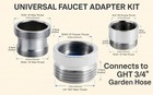 Faucet Adapter With Aerator  Chrome Brass Sink Faucet To Garden Hose Connector 