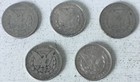 5 Coin 1921 Morgan Dollar Lot Cull Slick 90  Silver  5 Face  1
