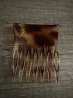 Vintage France Hair Comb Slide Vtg Tortoiseshell Roses