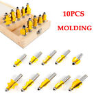 10pcs 1 2  Shank Molding Router Bit Set Architectural Specialty Woodworking Tool