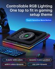 Llano V-12 Laptop Cooling Pad Gaming Cooler W turbo 5 5 Inch Fan  Rgb Lights