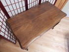 French Louis Xv Style Walnut 3 Drawer Writing Desk Table