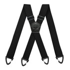 Men s Heavy Duty Suspenders 1 5in X Back Adjustable Elastic Trouser Braces Work