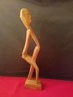 Hand Carved Hard Wood African Tribal Art Statue Figure Drummer 9 25 h