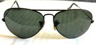 Vintage B l Ray-ban Aviator Sunglasses Black Frame dark Green Lenses 62 14