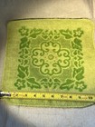 Vtg Mixed Lot Lime Green Sculpted Towels 5 Pc Fieldcrest Tastemaker Fringed Fun