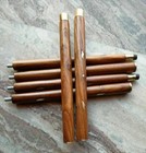 Set Of 3 Antique Natural Wood Finishing 3 Fold Only Shaft For Walking Stick