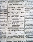 Burning Of Chambersburg Pa Pennsylvania Rebels Raid 1864 Civil War Nyc Newspaper
