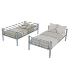 Twin Over Twin Metal Bunk Bed For Kids Boys Girls metal Structure Bedframe With