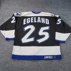 Vintage Tampa Bay Lightning Allan Egeland Jersey Mens 54 Black 1996 97 Game Worn
