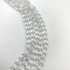 Faceted Clear Domed Oval Czech Glass Beads  6mm   ccg48 