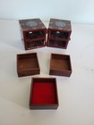Asian Lacquer Cloisonne Crane And Stag Fold Out Jewelry Box   Missing 1 Drawer