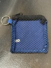 Southwest Airlines Blue Cloth Zipper Coin Pouch Mesh Luv Keychain Key Ring