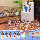 25 P Little Jesus Figures Original Design Jesus Love You Mini Rubber Jesus     