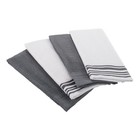 Towel 4-pack 16   x26    Woven Kitchen Towel Set  Grey