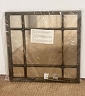 Nwt Uttermost Saragano 13845 Day Stressed Black brown 19  Single Square Mirror