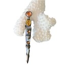 Victorian Antique Scottish Silver Agate Citrine Dagger Dirk Brooch C 1880 s