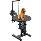 Electric Lift Dog Grooming Table 24  Rotating Desktop W adjustable Overhead Arm