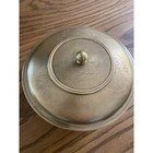 Antique Korean Bronzeware Lidded Dish Round Brass Bowl With Lid Hand Hammered