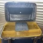 Vintage Blue American Tourister Tiara Train Case Makeup Case
