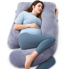 U Shaped Pregnancy Pillow For Sleeping - Full Body Maternity Support  57 Inch  R