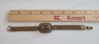 Vintage Antique Czech Art Deco Victorian Amethyst Bracelet Gold Filigree Unmark