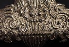 Hollywood Regency Baroque Ornate Solis Brass Pediment Wall Topper Sunflowers 12   