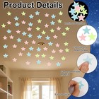 Glow In The Dark Stars For Ceiling  100pcs Colorful Glowing Stars 3d Star Sti   