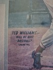 Boston Red Sox Ted Williams June 14th 1949 The National Police Gazette Framed