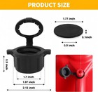 8 Pcs Racing Gas Can Replacement Vent Caps For 3 5 5 5 Gallon Vp Fuel Jug  Black