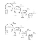 8-24pcs 16g 14g Circular Barbell Horseshoe Rings Lip Septum Piercing Earrings