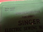 Vintage Original 1952 Singer Model 15-91 Instruction Manual  18