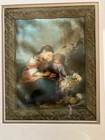 Vintage Silk Screen Printing Textile Wall Art Of  the Little Fruit Sellers  