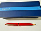 Waterman Carene Ballpoint Pen - Coral Orange   Gold Trim New