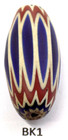 Awesome Oval Antique Venetian Chevron Trade Bead African Bk1 Bg 66