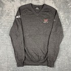 Virginia Tech Hokies Nike Golf Sweater Mens Large Gray Merino Wool Blend V Neck