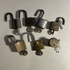 Usa Lot Of 6 Vintage Padlocks With Keys  Yale Slaymaker Corbin   Deluxe Cylinder