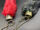 Vintage 1960s Red  3     Black  2 5   Genuine Rabbit s Feet  Free Shipping