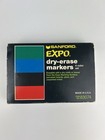 Vintage Expo Dry Erase Sanford Markers Set Chisel Tip 83074 Usa 4 Color Set