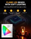 2pcs Usb Flame Light Flickering Led Clear Glass Night Light Simulated Light Lamp
