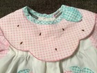 Vintage Mayfair Kids One Piece Infant Girls Pastel Strawberry Outfit Size 3-6 Mo