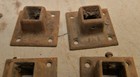 4 Cast Iron Feet Industrial Steam Punk Clock Table Lamp Light Pole Base Lot B1