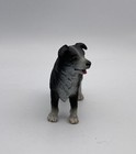 Schleich Black   White Border Collie Dog Figure 2002 Retired 16330 New