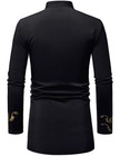 Men s African Dashiki Shirt Metallic Foil Print Long Sleeve Attire  think What