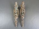Pair Antique Ornate Cast Brass Or Bronze Furniture Mounts Spares Parts