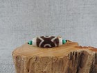  Antique Tibetan 3 Eyes Old Agate Dzi Bead Amulet Pendant Bracelet Gzi Beads E1