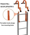 Emeroll 2 Pack Heavy Duty Roof Ladder Hook Wheelextension Ladder Stabilizer For