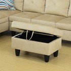 29  Storage Ottoman Bench W  Lift Top Home Office Flannel Beige