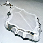 5 Large Vintage Clear Crystal Pendalogue Prisms 4 1 8    Bead   5 1 4  Drop