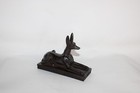 Seated Anubis Statue  Egyptian God Figurine  Handcrafted Resin Sculpture  Stone